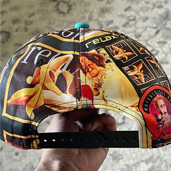 Relax: "Banana Massage" Wearable Watercolor Artisan SnapBack Flat Bill Hat / Cap - Picture 4 of 7